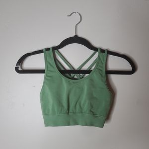 Alphalete Revival Sports Bra In The Color Jade Size Small